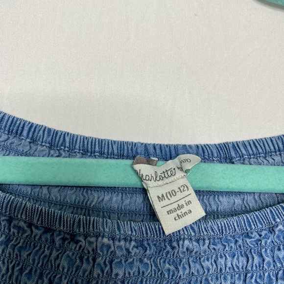 NWOT  Denim Jumpsuit Girls, Size Medium (12-14) - Picture 9 of 9